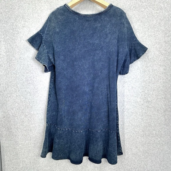 Anthropologie Saturday‎ Sunday Mini Dress Odette Dark Chambray Size Large - Picture 3 of 10